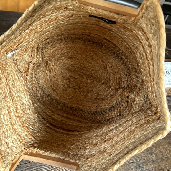 Anthropologie Antik Kraft Pallavi jute tote EUC - Picture 8 of 10